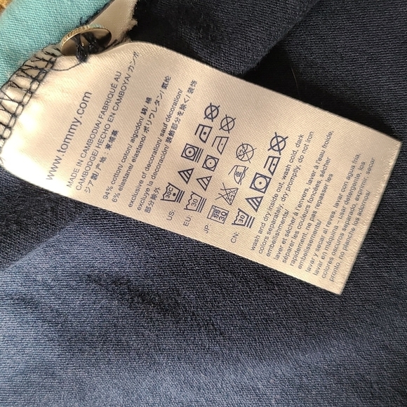 Tommy Hilfiger Polo Shirt Size Large Blue Embroide - Picture 4 of 4